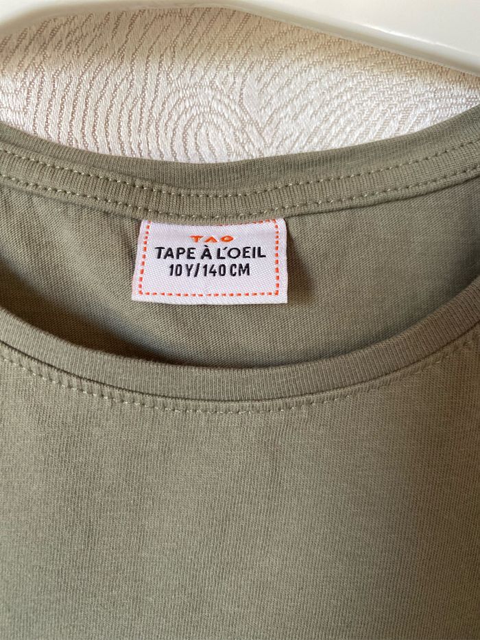 T-shirt kaki jolie paillettes 10 ans Tape à l'œil - photo numéro 3
