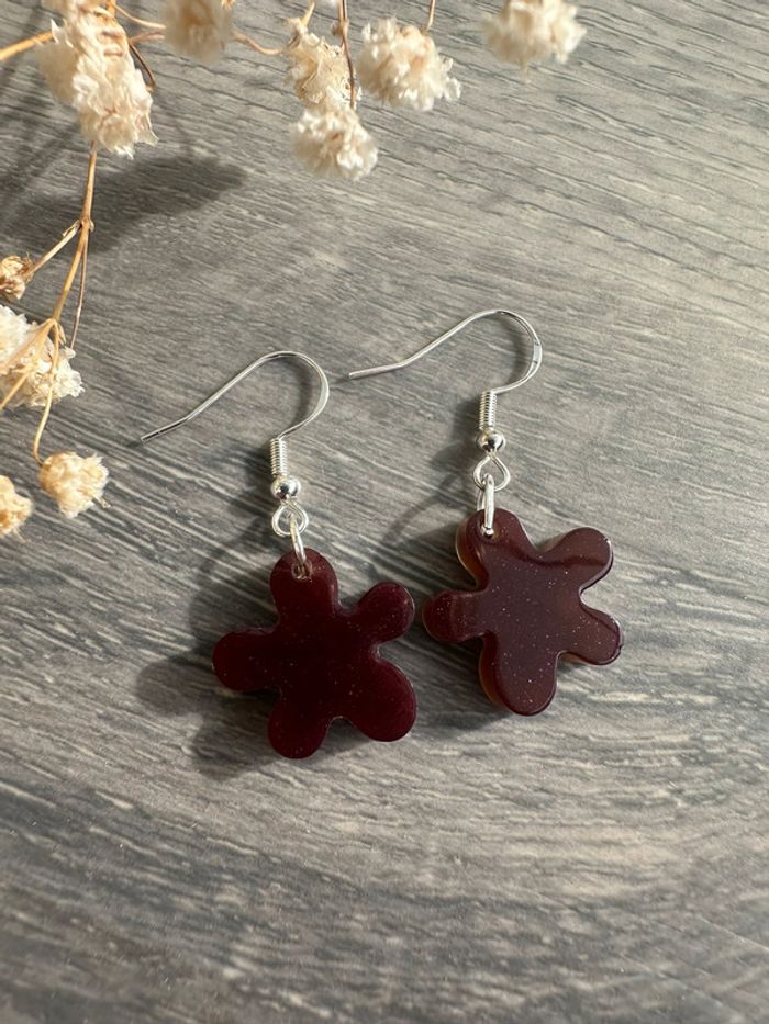 Boucles d'oreilles fleurs - photo numéro 3