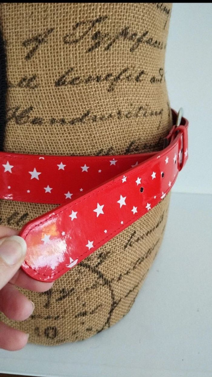 Ceinture rouge étoiles blanche 90 cm - photo numéro 6