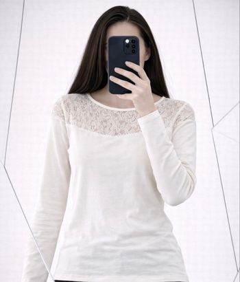 Blouse Zara Manche Longue Blanche