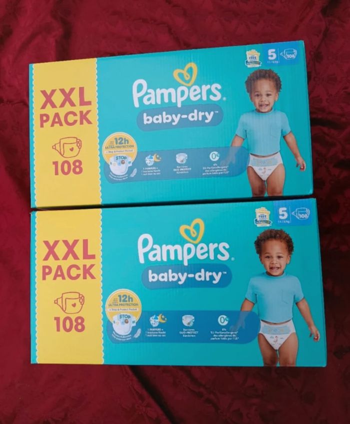 Pampers 5 XXL 2 cartons