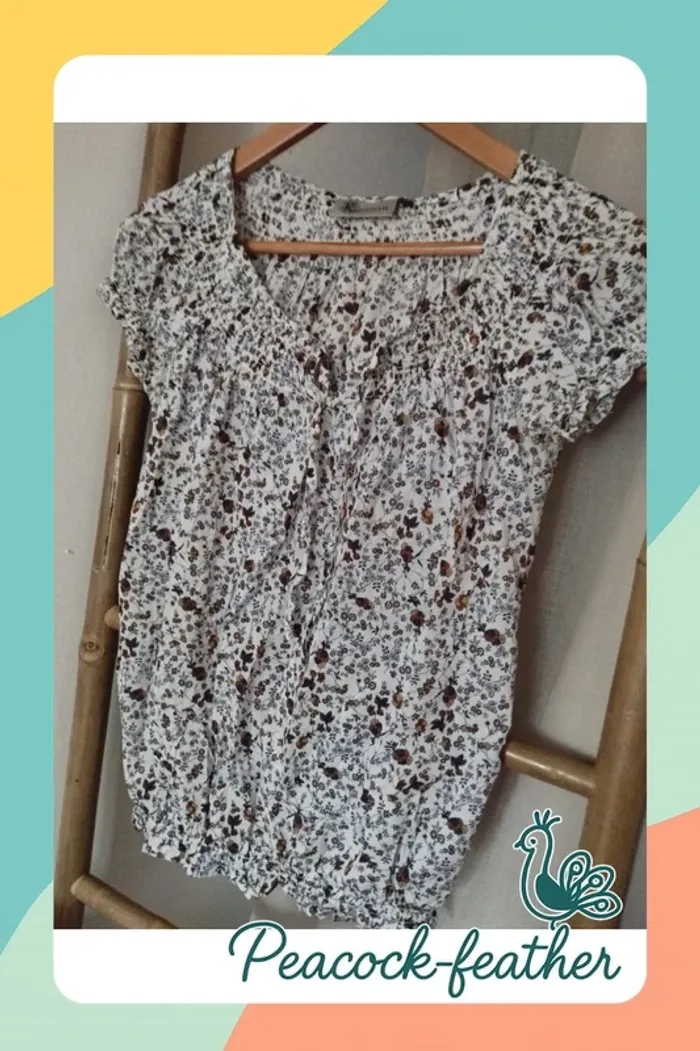 Haut blouse 36 liberty neuf - photo numéro 2