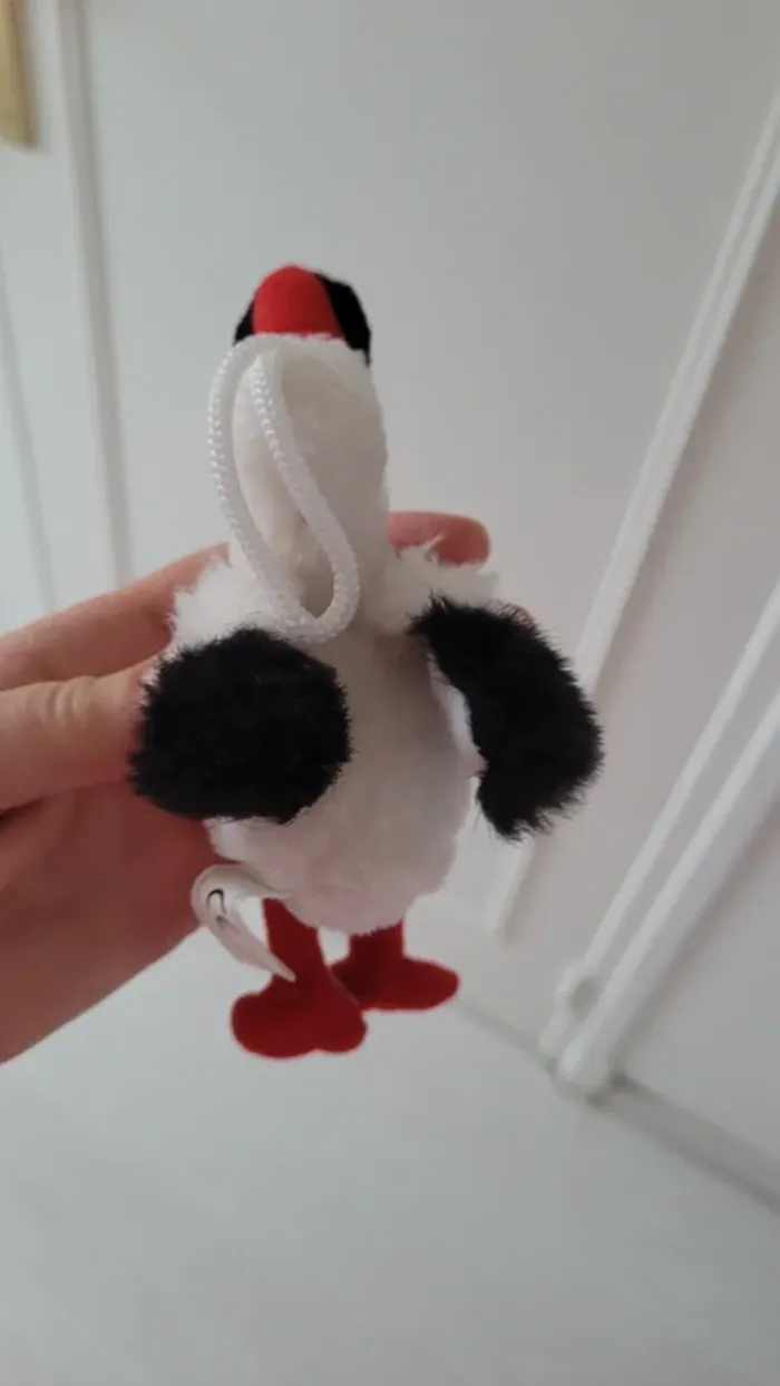 Mini peluche cigogne alsacienne – 15 cm - photo numéro 4