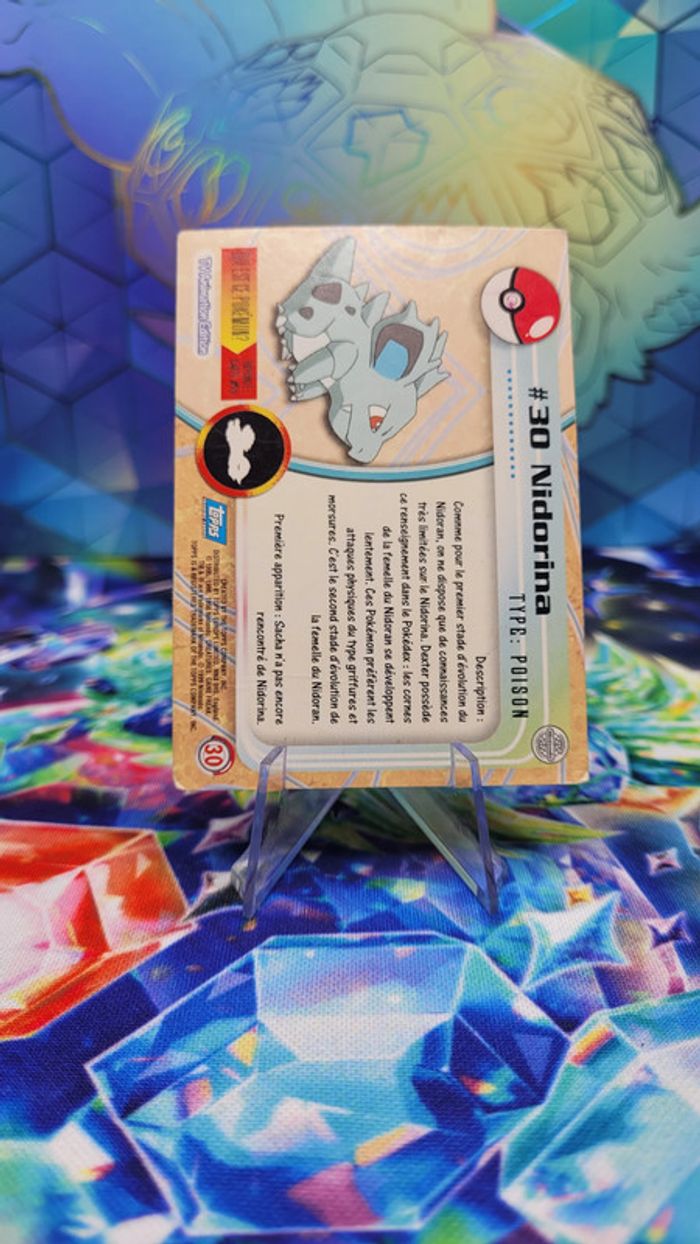 Carte Pokémon Topps n°30 Nidorina Series 1 FR - photo numéro 2