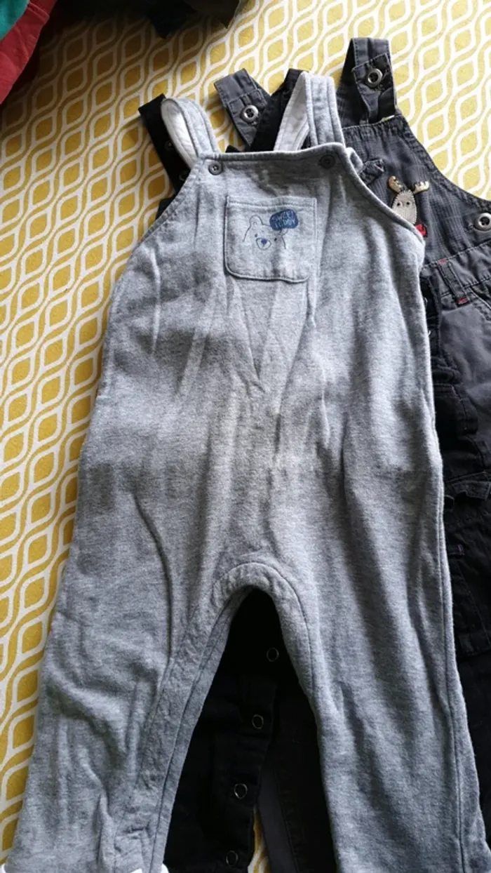Lot de 3 salopettes garçon 18 mois - photo numéro 4