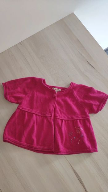 Gilet rose style boléro 18 mois Grain de blé