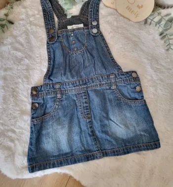 Robe salopette bleu jean 24M