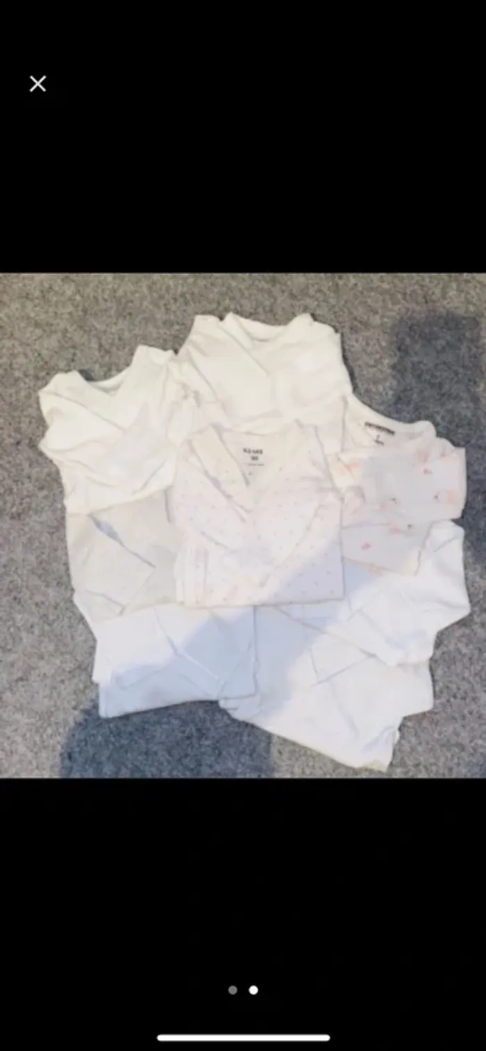 Bodies manches longues x8 taille 1 mois - photo numéro 2