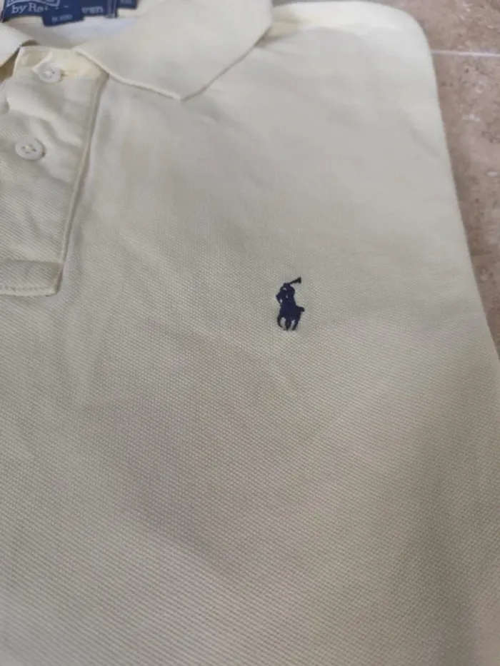 Polo Ralph Lauren homme XXL jaune pâle logo marine - photo numéro 16