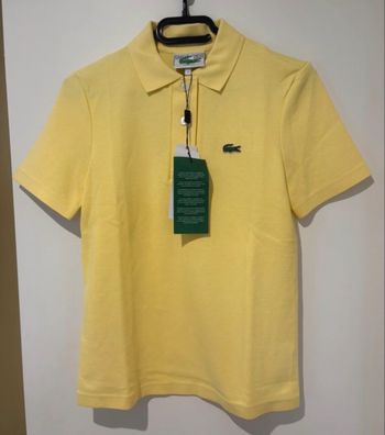  Polo Lacoste Femme XS (32) Jaune Pastel – Neuf avec étiquette – 100% coton