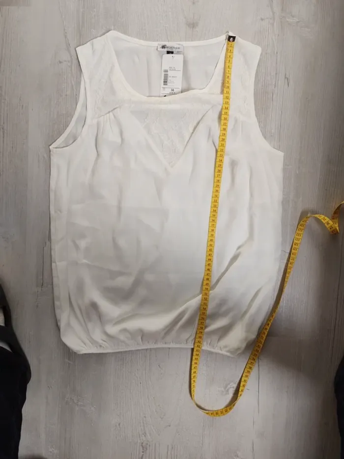 Blouse sans manche beige Kiabi taille 38 NEUF - photo numéro 6