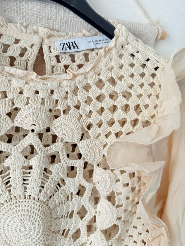 Blouse Zara en crochet - photo numéro 3