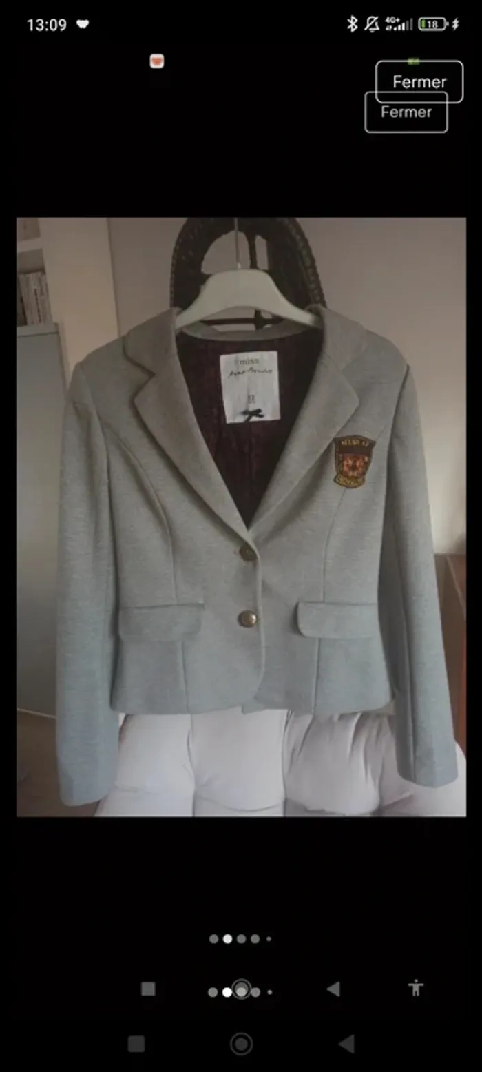 Veste grise écusson miss ça avant-première 12 ans - photo numéro 2
