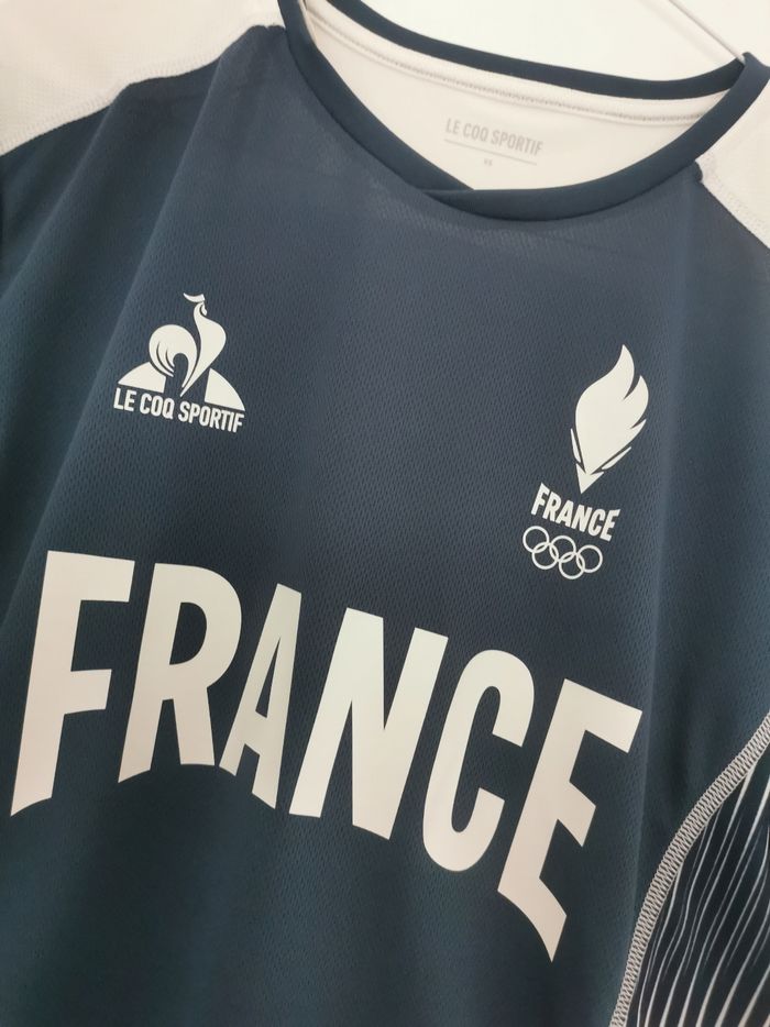 Maillot Équipe de France Olympique Paris 2024 Le Coq Sportif Taille XS - photo numéro 5