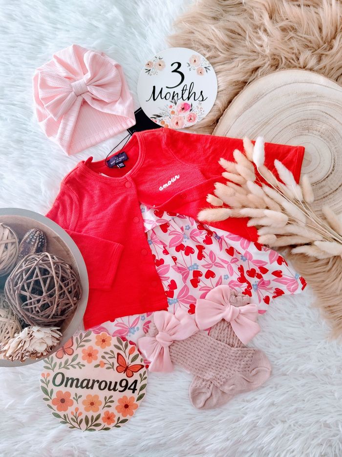 Ensemble complet 4 pièces sergent major fille 3 mois 🎀