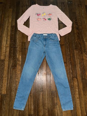 T-shirt gap et jeans Zara 14 ans