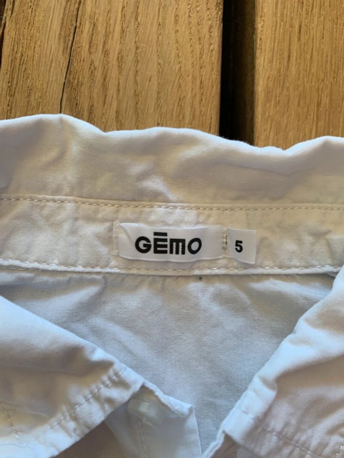 Chemise blanche manches longues garçon 5 ans Gemo - photo numéro 3