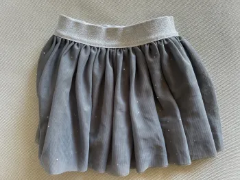 Jupe grise en tulle et paillettes