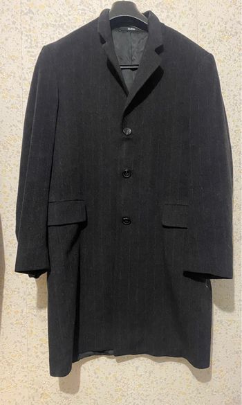 Magnifique manteau créateur Claude Montana laine peigne cachemire 50