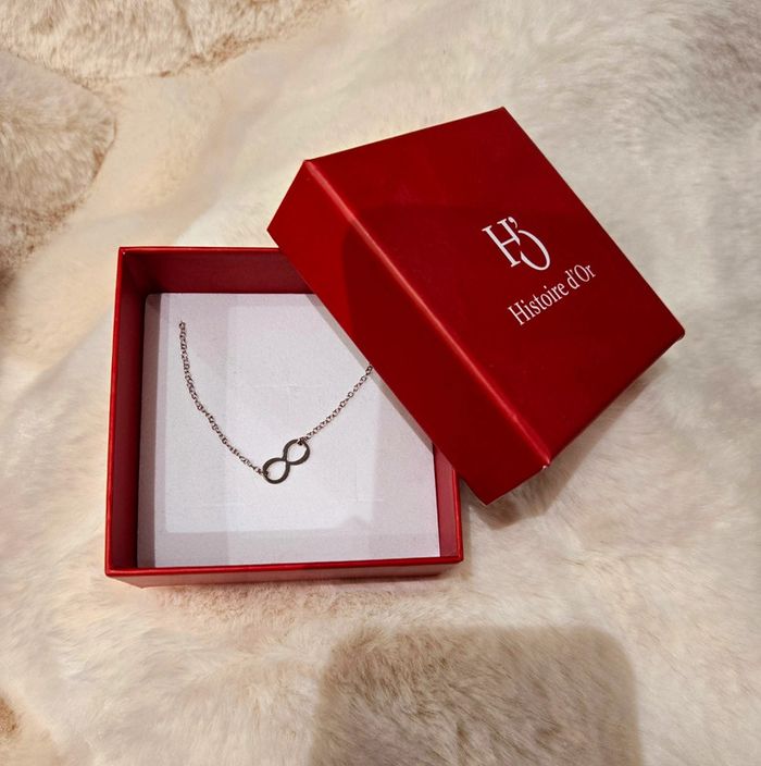 Collier infinity argent histoire d'or