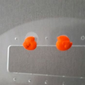 Boucles d'oreilles oiseaux orange