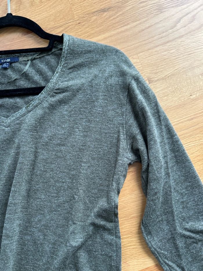 Kiabi - Pull de grossesse - T34/36 - Kaki - photo numéro 4