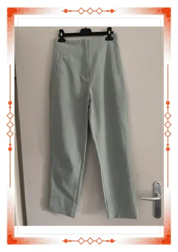 Pantalon vert d’eau Zara 36 S
