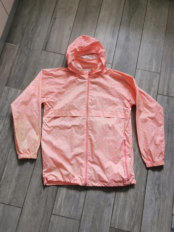 Veste coupe vent rose imprimée étoiles blanche 16 ans In extenso