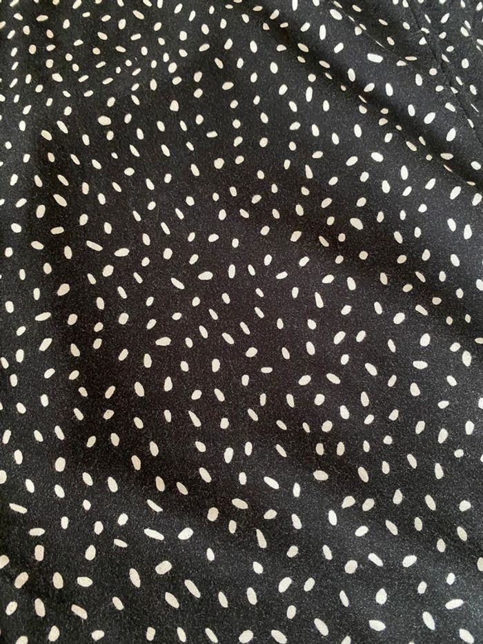Robe chemise Promod noire à pois blanc avec ceinture taille 34 - photo numéro 11