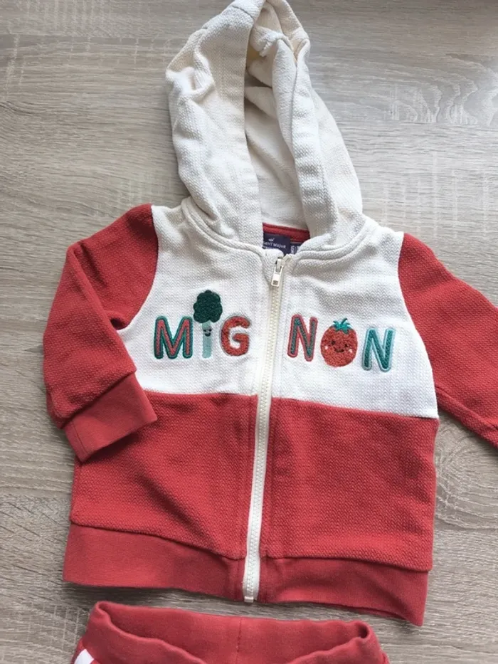 Ensemble jogging 6 mois légumes mignon sergent major - photo numéro 3