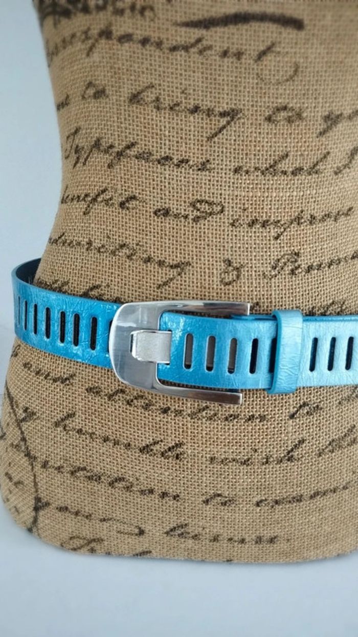 Ceinture deux nuances de bleu 95 cm - photo numéro 3