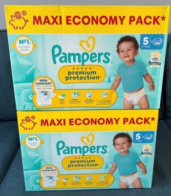 [-30% code HAMAC30] 160 couches Pampers premium protection taille 5