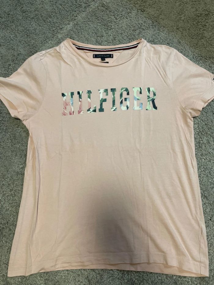 T shirt homme coton rose Tommy Hilfiger