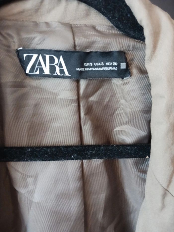 Blazer Zara beige Taille S36 - photo numéro 2