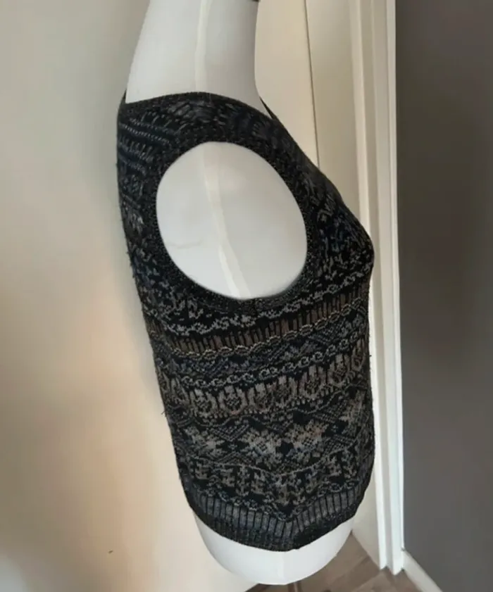 G4 pull sans manches en laine et alpaga femme, taille 3/40 - photo numéro 3