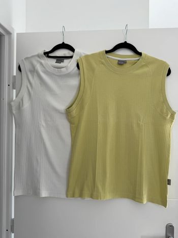 Haut maillot débardeur marcel coton blanc cordon col lacet Chemise camisa Camicia folder homme