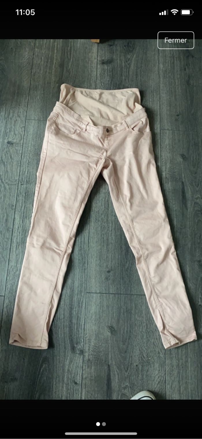 Pantalon slim de grossesse avec bandeau intégré Kiabi taille M