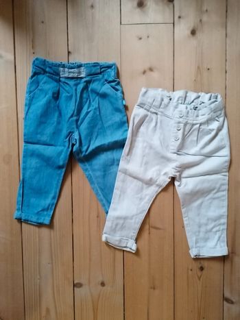 Lot pantalons toile obaibi 18mois