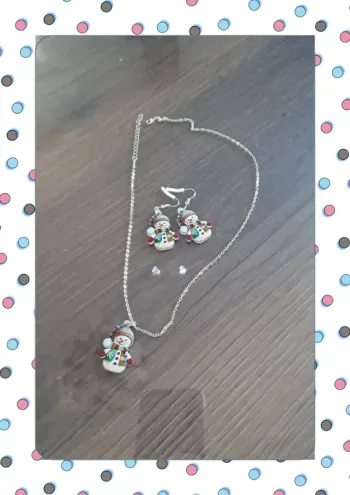 Parure bonhomme de neige