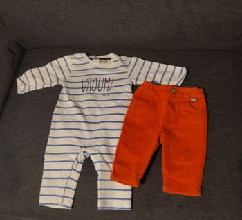 Combinaison+pantalon taille 3 mois