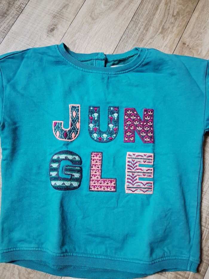 Sweat fille bleu turquoise 6 ans - photo numéro 4