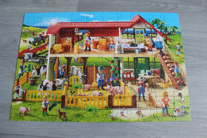 🧩 Puzzle Playmobil Ferme 100 pièces Schmidt 🧩 - photo numéro 3