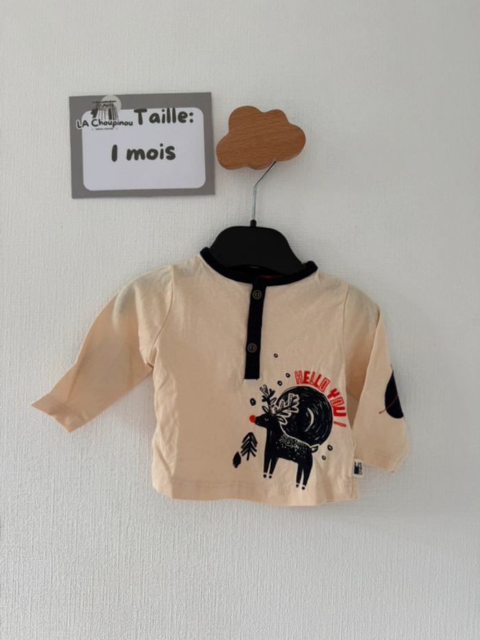 Tee shirts manches longues - taille 1 mois 🌼