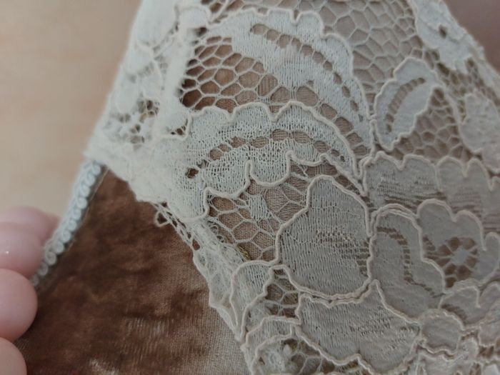 Robe marinière courte sans manche haut dentelle taille 40 - photo numéro 7