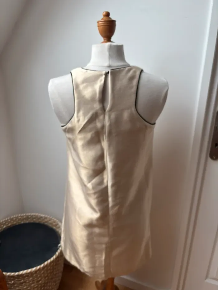 Robe droite dorée irisée - Maje - T40 - photo numéro 7