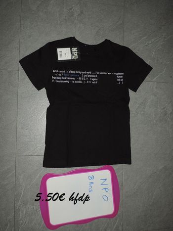 tee shirt NPO taille 8 ans