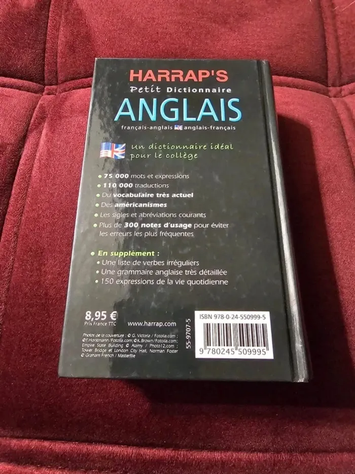 Petit dictionnaire Anglais Harrap's - photo numéro 2