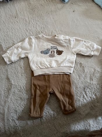 Ensemble beige/marron