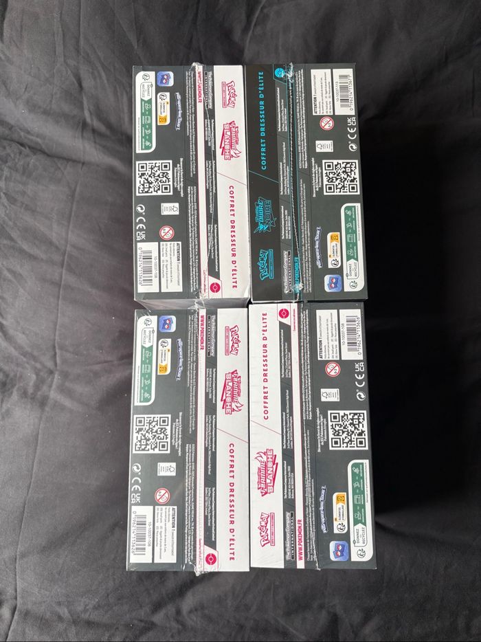 Lot Pokémon de 4 ETB 10.5 Flamme Blanche et Foudre Noire - photo numéro 6