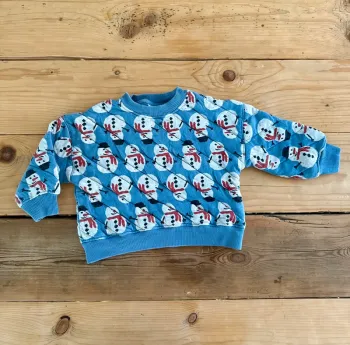 Pull bleu Noël Zara
